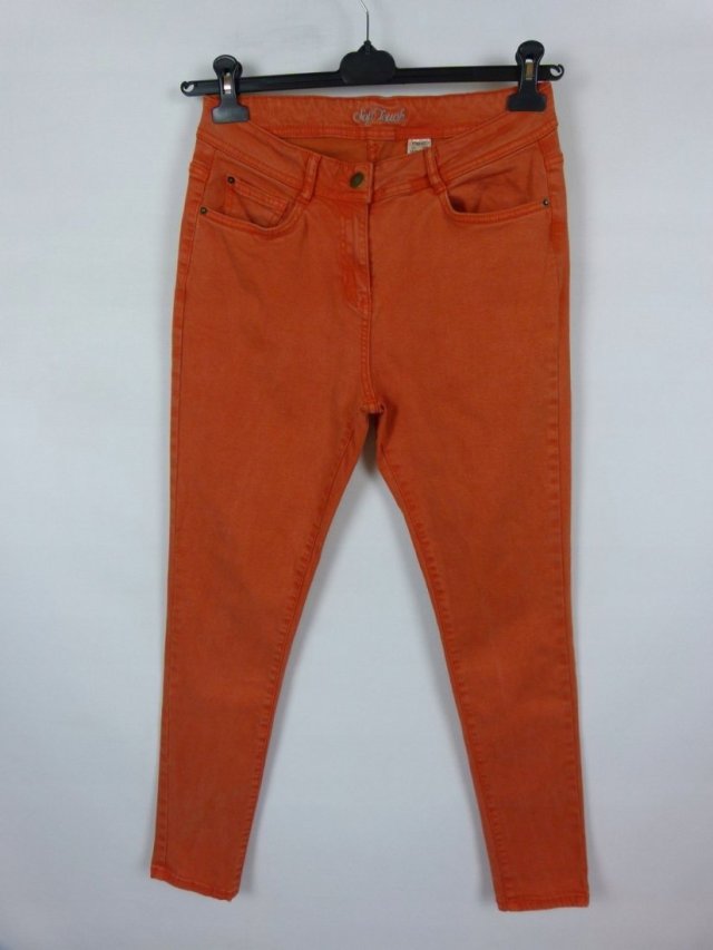 Next soft touch skinny jeans spodnie dżins orange 12R / 40