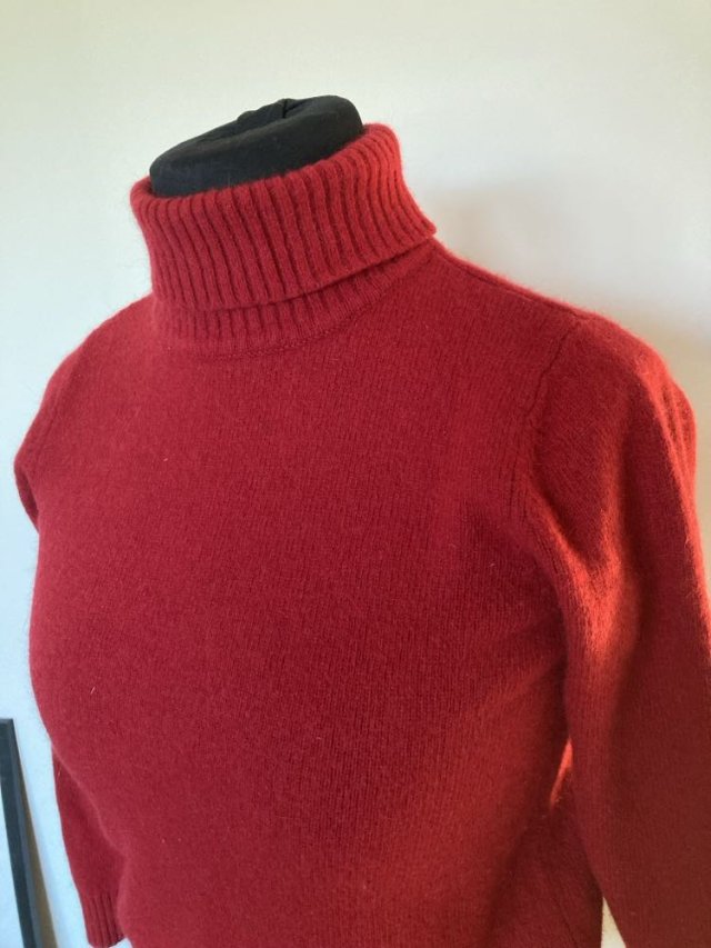 Sweter golf wełna angora rozm M-S