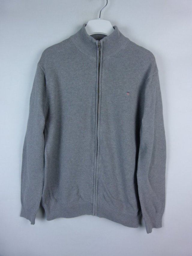 GANT męski sweter bawełna zip / XL