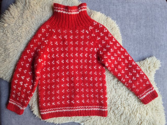 Sweter wełna handmade dziecko