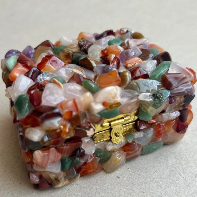 Jewelery Box - Coloured Natural Gemstone  ❤ Szkatułka na biżuterię ❤