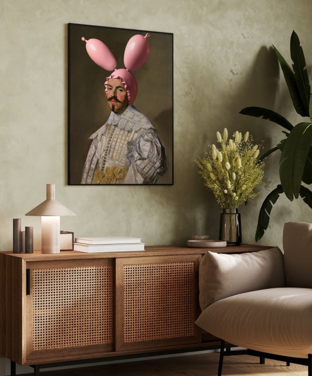 Plakat Pink Bunny - format 40x50 cm