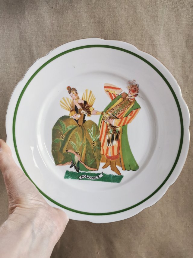 Talerz dekoracyjny Polonez, porcelana Ćmielów