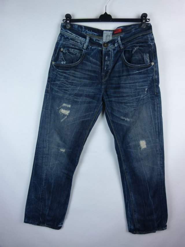 River Island straight jeans vintage spodnie dżins W34 L32