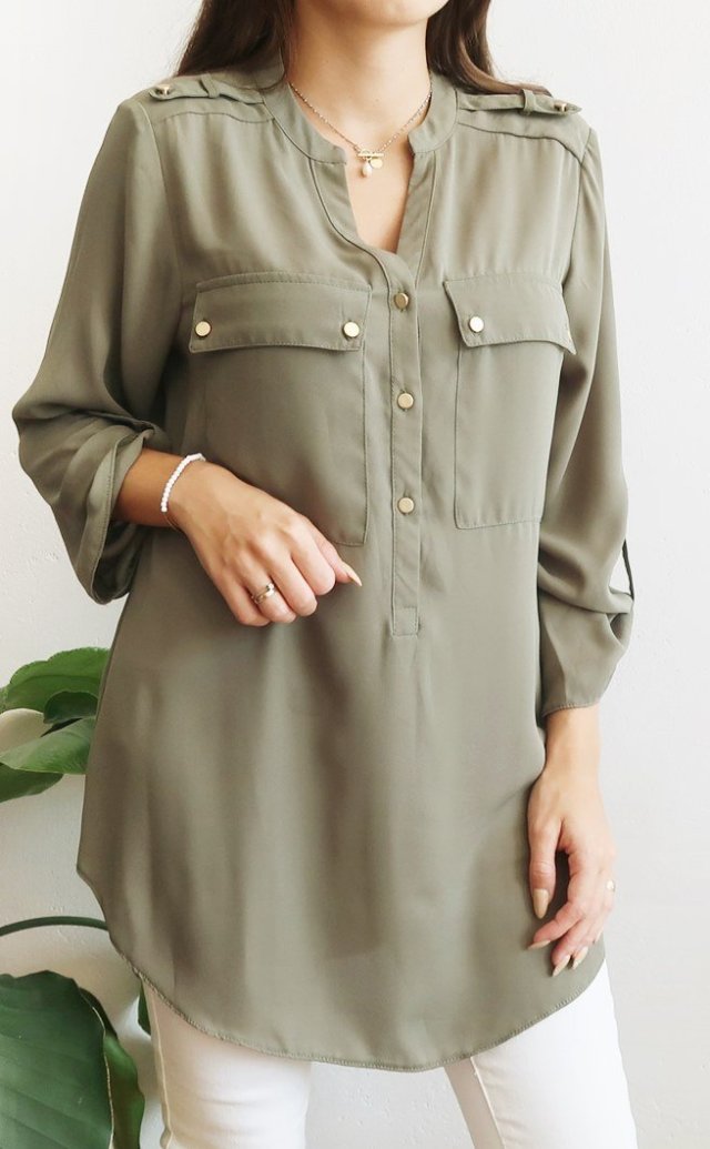 Bluzka khaki S