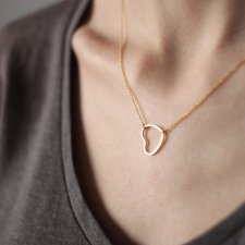 16k Gold Plated Open Heart Necklace