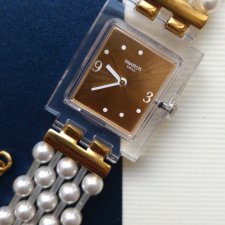 SWATCH SWISS MADE ❀ڿڰۣ❀ Biżuteryjny perłowy zegarek❀ڿڰۣ❀ UNIKAT! ❀ڿڰۣ❀ NOWY ❀ڿڰۣ❀