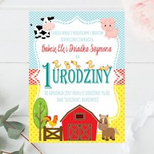 ZAPROSZENIE NA URODZINY WESOŁA FARMA