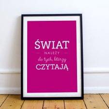 A4 Plakat książkowy - 06 Świat PINK