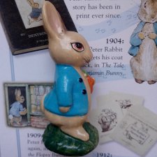 Rzadkość! ❀ڿڰۣ❀ BEATRIX POTTER lata 60-te. - Peter Rabbit ❀ڿڰۣ❀ Ceramika ❀ڿڰۣ❀ Ręcznie malowana ❀ڿڰۣ❀ Plastyczna i realistyczna