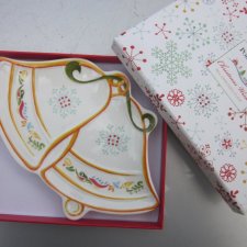 portmeirion -  limitowana edycja świąteczna - christmas wish -  bell embossed plate -  firmowe opakowanie - idealny świąteczny prezent;)