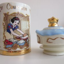 WALT DISNEY SPICE JARE COLLECTION FINE PORCELAIN  LENOX 1995  HANDCRAFTED - KOLEKCJONERSKI UŻYTKOWY POJEMNIK NA PRZYPRAWY