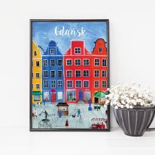 PLAKAT "GDAŃSK - STARE MIASTO" FORMAT A3