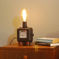 Lampka nocna z licznika elektrycznego, lampa industrialna, kinkiet industrialny, lampa licznik elektryczny,