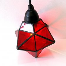 Lampa witraż czerwona gwiazda