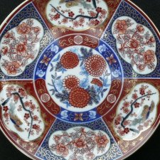 Imari Japan oryginalnie zdobiony talerz porcelanowy