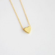 Gold Plated Matt Heart Necklace