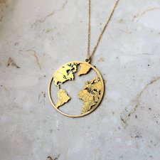 naszyjnik WORLD- srebro złocone