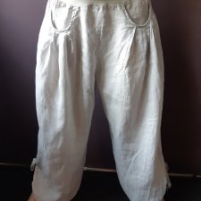 LEN PANTALONY SINDBADY HAMERKI * DZIANINOWY PAS * BARDZO LEKKIE LETNIE SPODNIE  L / XL / XXL * LNIANE ACQUA&LIMONE