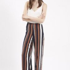 TOPSHOP - SZEROKIE SPODNIE W PASKI - PALAZZO - 36