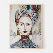 Plakat 50x70 cm - Kobieta w turbanie