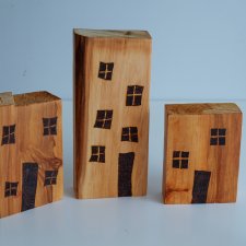 3 domki drewniane
