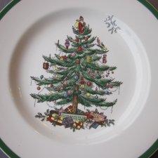 Spode christmas tree s 3324 - talerz 19,5 cm kultowe zdobienie szlachetna porcelana