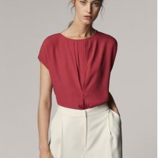 Malinowa bluzka Massimo Dutti