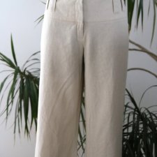 Spodnie beżowe len cotton 38/40