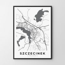 Mapy miast Szczecinek - plakat 50x70 cm