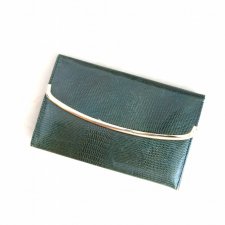 vintage zielony portfel