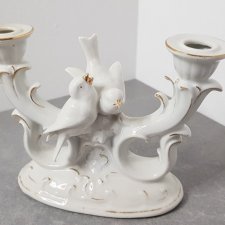 Porcelanowy Świecznik z manufaktury Grafenthal WKC Germany-Weiss Kuhnert&Co