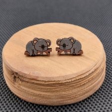 Kolczyki drewniane KOALA