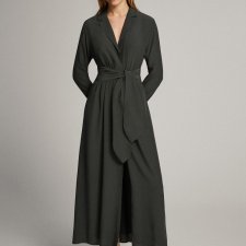 Massimo dutti sukienka oliwkowa