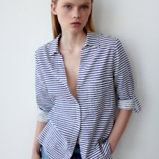 Zara len z bawełną oversize