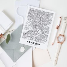 Mapa Krakowa - plakat 30x40 cm
