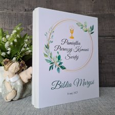 Pamiątka Pierwszej Komunii Świętej, Pudełko, Biblia