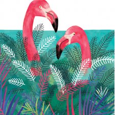 Flamingi - wydruk 30x40cm