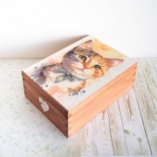 Pojemne pudełko - Kotek w chustce