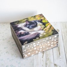 Pudełko drewniane - Kocie opowieści