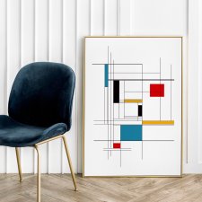 Plakat Geometria Tribute to Mondrian 40x50 cm
