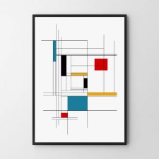 Plakat Geometria Tribute to Mondrian 30x40 cm