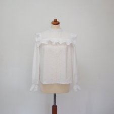 biała ażurowa haftowana bluzka M/L