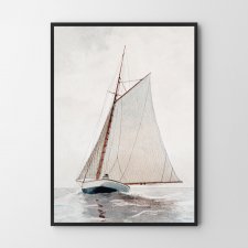 Plakat Żagiel łódka  30x40 cm