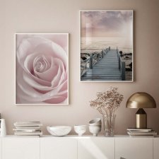 Zestaw plakatów - 40x50 cm molo i róża