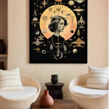 Plakat Kobieta astrologia kolaż  - format 61x91 cm