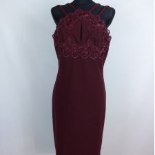 New Look ołówkowa sukienka midi burgund 14 / 40