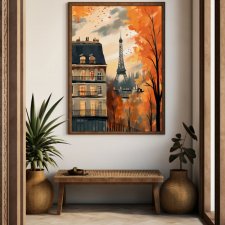 Plakat Jesień w Paryżu v2 - format 61x91 cm