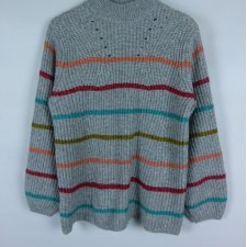 Papaya sweter w paski akryl poliester / L