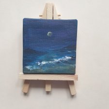 Obraz ręcznie malowany mini "Morze" +sztaluga